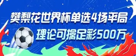 樊梨花单挑4场世界杯平局，神操作爆足彩500万悬念